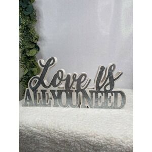 Love is All You Need Wooden Table‎ Decor Sign Farmhouse Style Home Accent